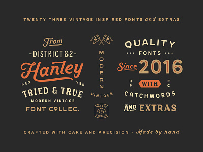 Hanley Pro Font Collection branding design font graphic design logo modern script font vintage