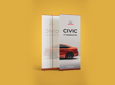 Standee Design - Civic 11th Gen branding graphic design standee design