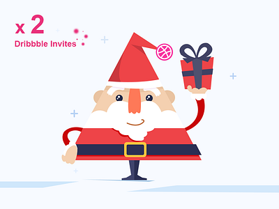 2 Dribbble Invites art christmas design draft dribbble giveaway invitation invite invites prospects