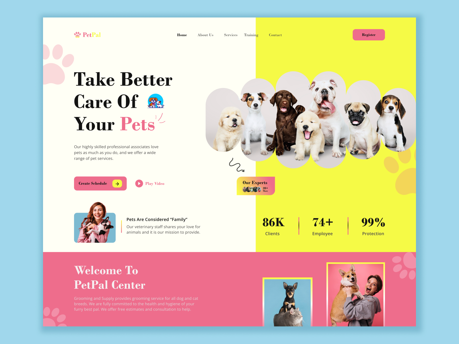 PetPal Landing page, Hero Section. by Fokuruddin Talukdar on Dribbble