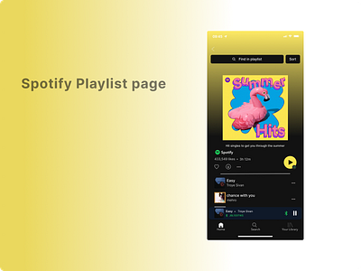 Spotify Playlist Screen dailyui ux