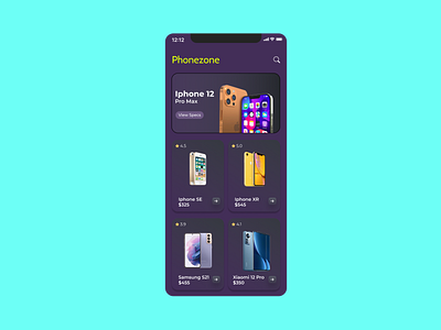 Phone buying app uidesign ux visualdesign