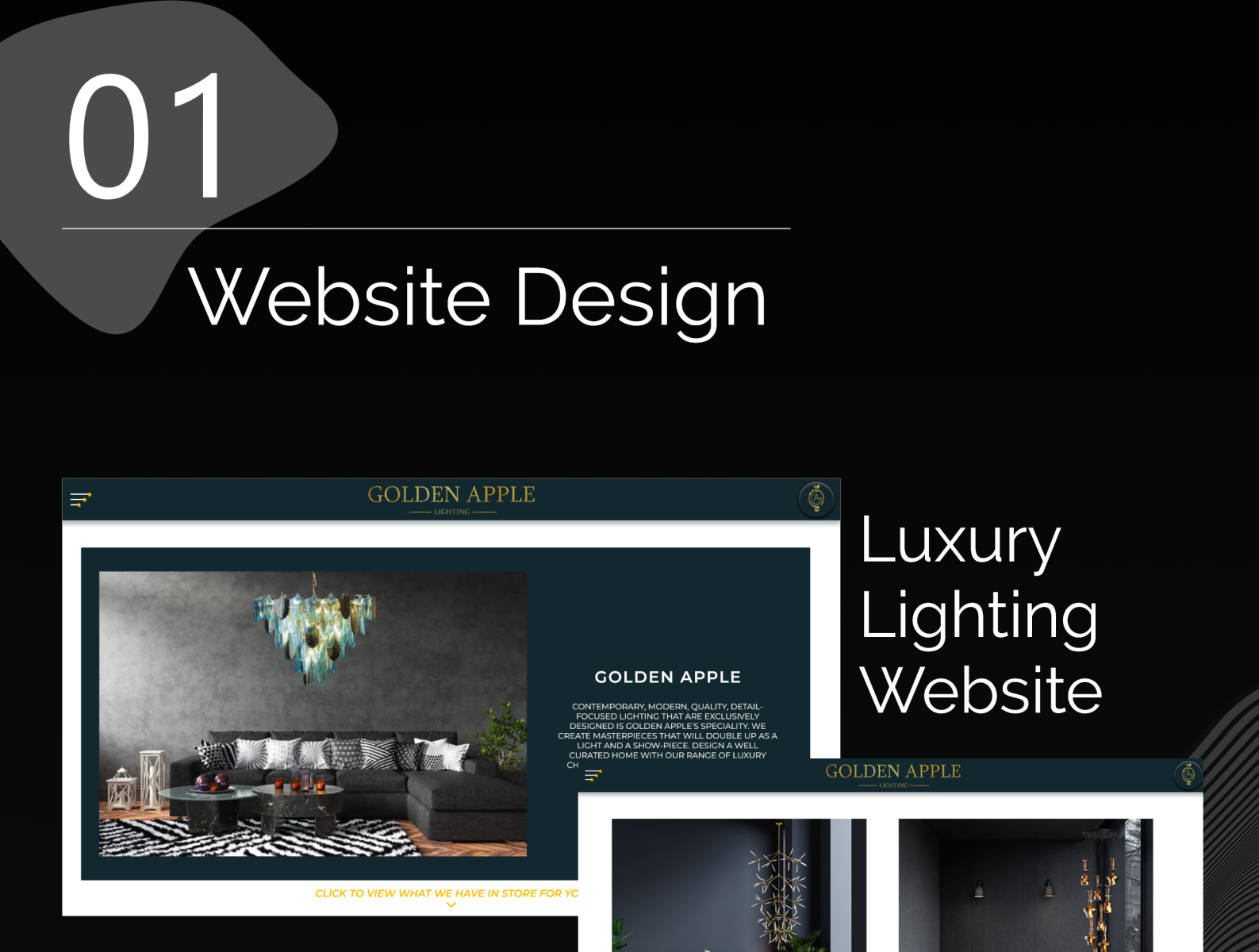 Luxury Lighting site design by Mahima Ambavi on Dribbble