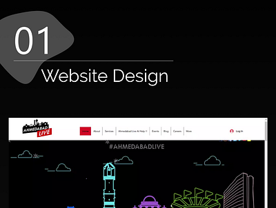 Ahmedabad Live Website Design branding design graphic design illustration logo ui ux vector web design website design