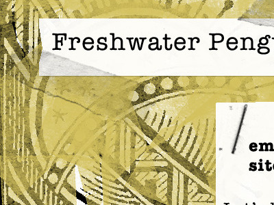 Freshwater Penguin Mini Business Card business card grunge