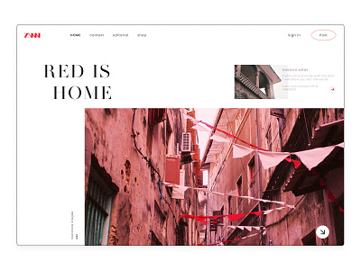RED IS WHERE HOME IS daily challenge daily ui challenge dailyui design figma figma design figmadesign flat ui uidesign uiux uix unsplash user interface design ux web design
