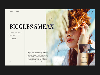 SADA STUDIO — Style Frames // 001 daily ui fashion figma inspiration interfacedesign photography product design serif font studio uiux user interface design web design web designer