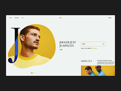 X — Style Frames // 002 ecommerce shop figma inspiration jumpsuits layout product design serif typography yellow
