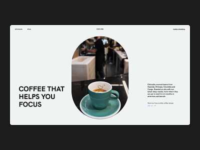 COF-FEE— Style Frames // 002 branding clean coffee design experience design figma minimal ui web