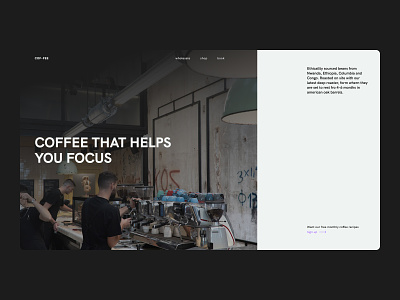 COF-FEE— Style Frames // 003 clean coffee design figma minimal sans serif shop typography ui web