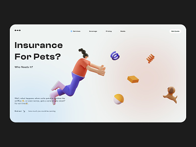 •—• - Style Frames // 002 3d branding clean design illustration insurance minimal typography vector web
