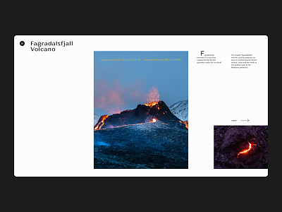 Fagradalsfjall — Style Frames // 001 clean design figma flat minimal modern mountains typography web