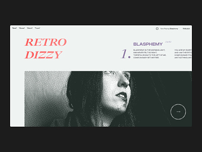RETRO DIZZY — Style Frames // 001 art direction band clean flat minimal modern typography ui ui design web design