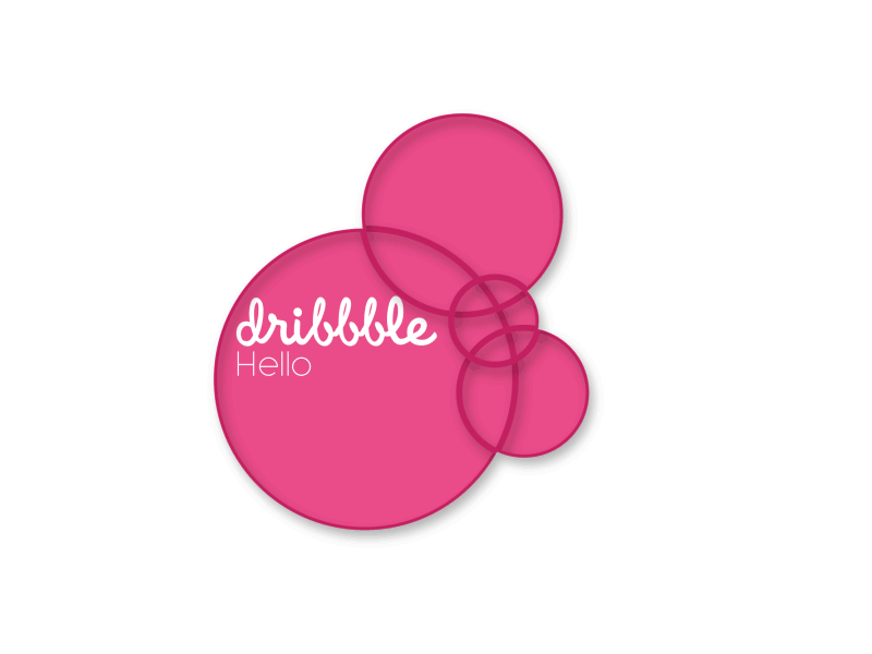 Dribbble Hello clean debut dribbble first gif hello invite motion simple