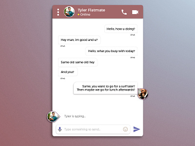 Daily UI Challenge #013 - Social Messaging daily ui challenge message social social media ui uiux user interface design ux web design