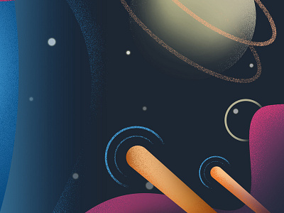 Space design flat illustration planet space space art ui