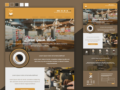 Cafetería | Plantilla de Página Web by Andrea Elizabeth Chuc Arredondo on  Dribbble