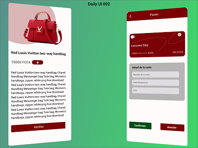Daily UI Challenge 002 Credit Card Checkout Ui design