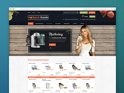 Webdesign for a cooking webshop