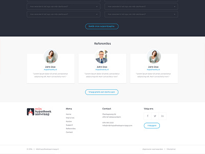 Footer design for a website