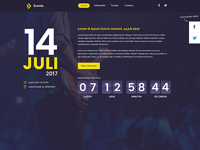 Overview design for a event website