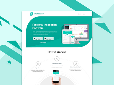 Mindinspect - Landing Page clean home page landing page ui uidesign ux uxdesign web web design website
