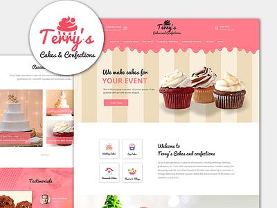 Cookie Site Redesign - Cakes and confections eCommerce cake cookes drink ecommerce food