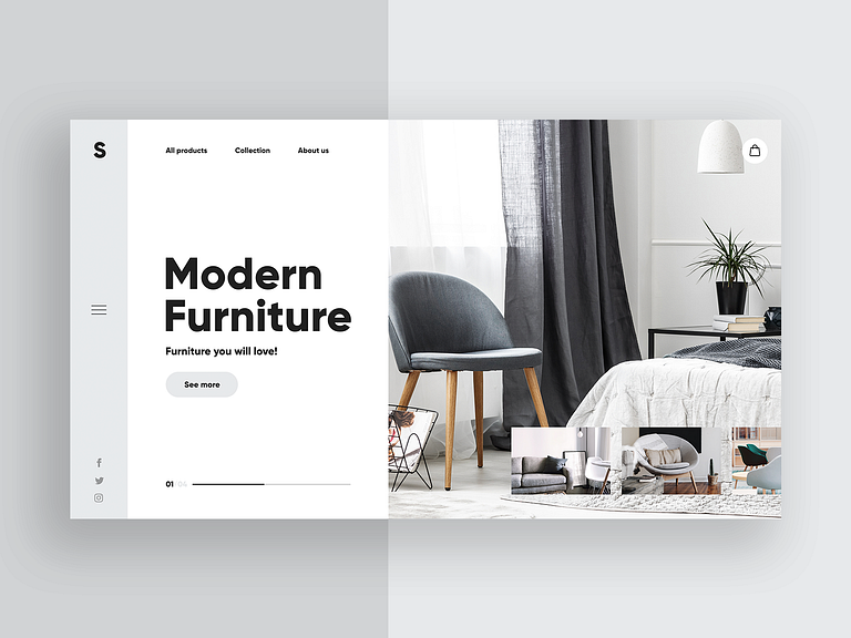 Modern Furniture 🛋️- Clean Website Concept by Natan Jabłoński on Dribbble