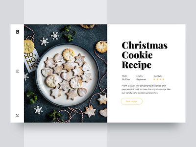 Christmas Cookie Recipe 🎄- Minimal Website Concept