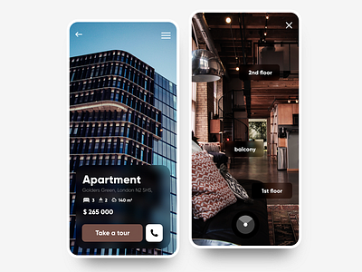 BuyHome 🏠- Mobile Search App 360 apartment app app design application buy flat concept design home house minimal minimalism mobile phone app store ui ui design uiux ux vr