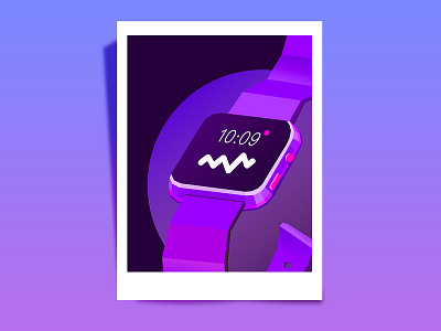 Strongest Technology、Watch apple watch clock design illustration purple technology 插图 设计