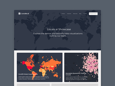 GeoSpatial and Data Visualization Showcase branding design maps ui webdesign website