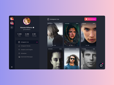 Instagram Influencer Marketing Dashboard app application design instagram ui ux web webdesign website