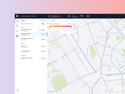 Locale.ai Light Mode Location Analytics Console analytics app application design gis location map metrics ux