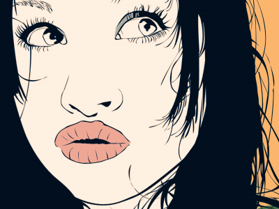 pretty girl face girl illustrator lips pretty vector