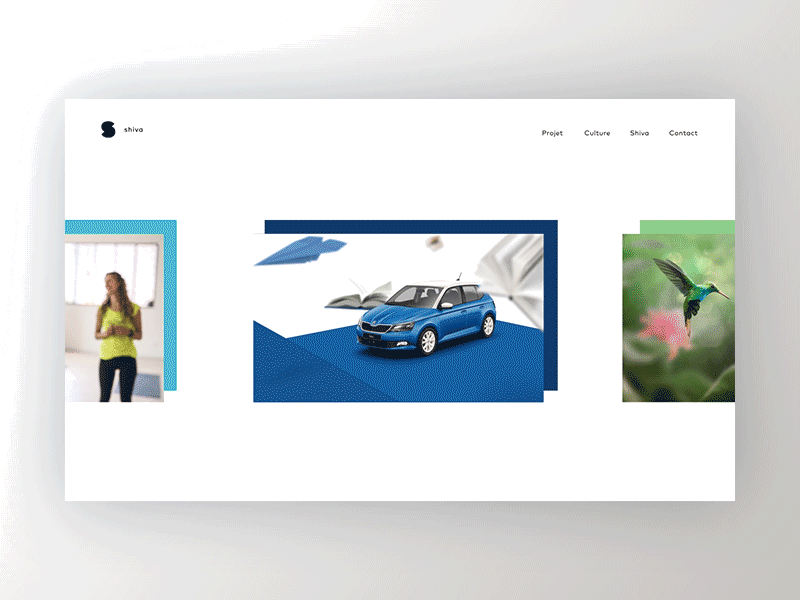 Navigation Shiva Communication agency animation color concept giff interface navigation project ui ux website