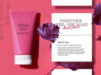 Shiseido - Wazo Retail - Red Shiso arti direction conception cosmetic digital store interface retail shiseido wazo