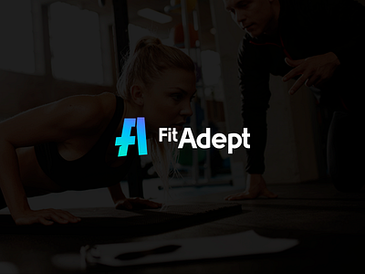 Fit Adept Logo branding. startup fit fitadept fitness logo sport