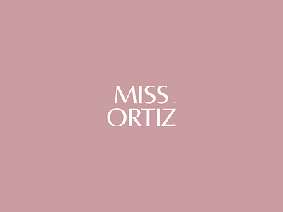 Miss Ortiz® - Logo for Women Streetwear Brand brand branding design logo miss ortiz ortiz streetwear typography