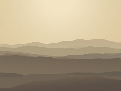 Landscape Study digital art gradient hills illustration landscape mountain vector