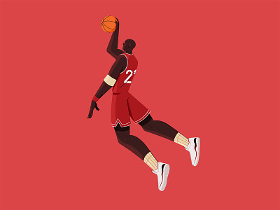 Michael ball basket basketball character character design dunk illustration jump move movement procreate sport sport illustration