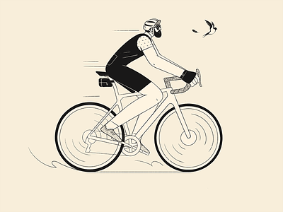 Endurance bicycle bike bird character character design cycle cyclist endurance bike fly helmet illustration procreate ride rider speed swallow