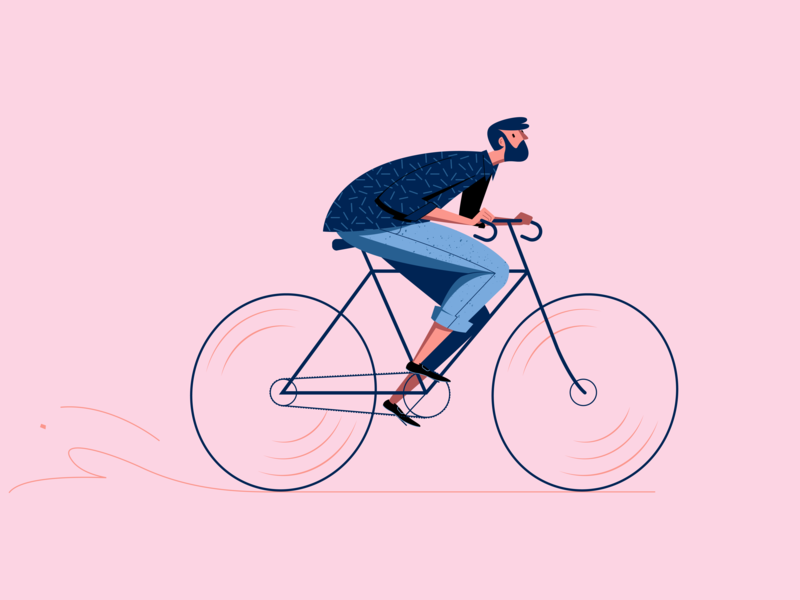 I wanna ride my bicycle by Julien Laureau on Dribbble