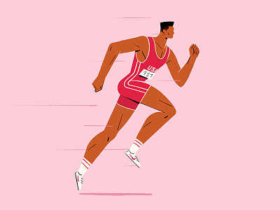 Carl 100 meters athletic athletic sport athletics fast flat illustration move movement procreate quick race rapid retro run runner running running man simple
