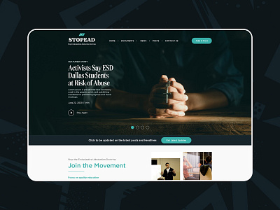 STOPEAD - Homepage Concept branding concept design modern rebranding redesign ui uiux web design website