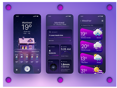 Weather App app design graphic design ui