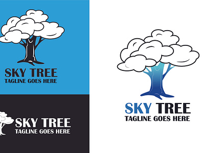 sky tree logo design