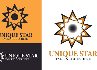 unique star logo design attractive branding design graphic design illustration logo shine star typography unique vector
