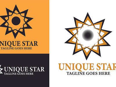 unique star logo design