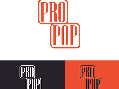 pro pop logo design- typography logo